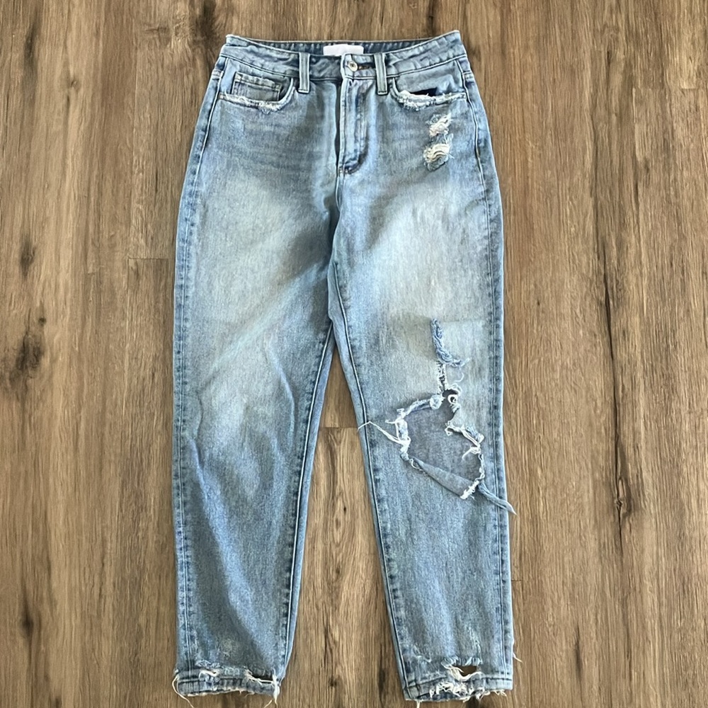 VERVET By Flying Monkey Women’s High Rise Torn Ripped Jeans. Size 26.